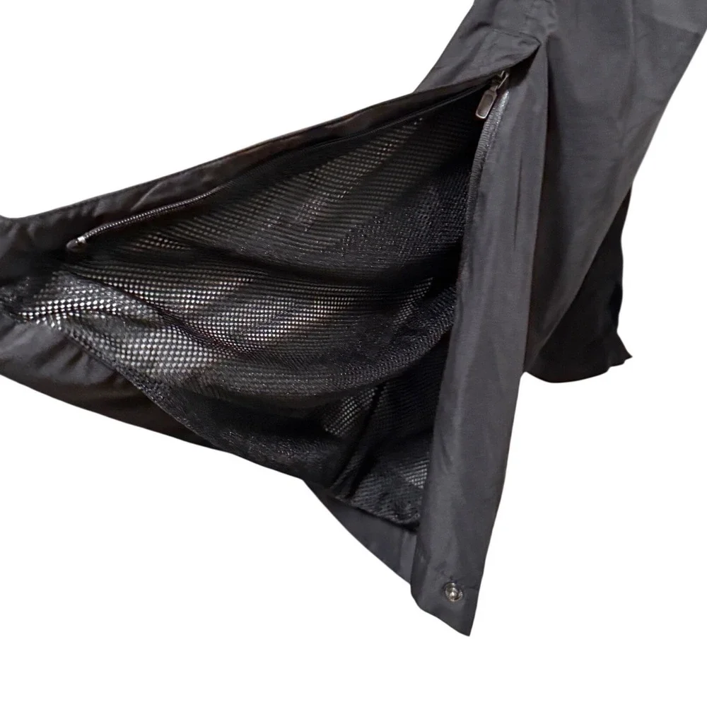 Glen Echo Golf Mens Black Mesh Lined Track Pants Windbreaker Ankle Zip Size‎ L